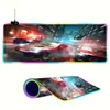 Popular Série Cyberpunk Gaming Mouse Luminoso e Teclado Pad RGB Desk Mat Fábrica Personalizada Atacado