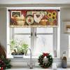 1 Pieza Cortina Corta con Patrón Multicolor Cortina de Cocina Media Cortina Decoración Transfronteriza para Ventana Pequeña Navidad Algodón Poliéster