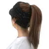 2018 AliExpress ebay Europa e Estados Unidos para outono e inverno etiqueta CC ponto de cor na aba topo vazio torção rabo de cavalo gorro de tricô