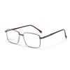 Lentes Xunge Metal Cuadrados Planos Lentes Artísticos Retro Lisos para Mujer Caja Semimetálica Lentes para Desplazamiento para Hombre