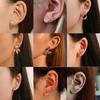 Clips para Orejas de Hoja Simple Estilo Ins Europeo y Americano para Mujeres, Aretes de Hoja Elegantes Personalizados, Aretes, Aretes de Moda Transfronteriza al por Mayor