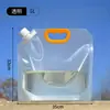 Bolsa de água portátil de grande capacidade para uso externo com design dobrável, apresentando uma torneira, feita de plástico e adequada para viagens, acampamento e uso no carro como uma bolsa de armazenamento de água.