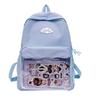 Estilo Universitario JK Chica Mochila Escolar Ins Japonés Mochila de Alto Valor Estudiante de Secundaria Simple Todo Fósforo Bolsa Transparente para Dolor de Hombro
