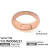 Misterio y Elegancia: Set de Anillos de Acero Inoxidable de Alta Gama en Oro Rosa con Diseño Geométrico Único para Mujeres - Joyería al por Mayor