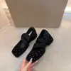 2026 Tendencia Otoño Nuevo Estilo Elegante Lujo Ligero Retro Lunares Punta Cuadrada Poco Profundos Versátiles Mary Jane Zapatos de Mujer