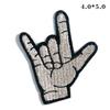 Pegatinas de Tela Bordadas con Dedos Medios Desafiantes Estilo Punk Europeo y Americano Gestos de Personalidad Accesorios para Ropa Parche Bordado Adhesivo