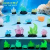 Paisagem em miniatura de comércio exterior transfronteiriço, pequeno coral que brilha no escuro, decoração de aquário oceânico, acessórios DIY, enfeites de garrafa ecológica