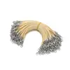 Hilo de Cera Coreano Colorido de 2 mm Cierre de Langosta Corto de Aleación Cordón de unos 13 cm de Largo Cuerda para Colgante DIY Hebilla de Doble Extremo Accesorios