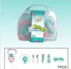 Casa de Juegos Educativa para Educación Infantil Transfronteriza, Set de Juguetes de Herramientas Médicas de Simulación, Caja de Almacenamiento para Juego de Roles, Escucha e Inyección