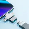 Base de Expansión Lateral USB Extensor Cuatro en Uno Multifunción Hub Otg Adecuada para Portátil Apple Tipo C