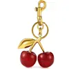 Chaveiro de Cristal Cereja de Alta Qualidade para Bolsa Pingente Acessórios de Bolsa Chaveiro Criativo e Exquisito