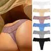 Nuevo encaje de comercio exterior con empalme, tanga sexy, talla europea, cómodo, transpirable, fabricante de lencería para mujer, al por mayor, tangas