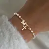 Pulseira Europeia e Americana Amazon Nova Pérola 26 Letras, Pulseira Feminina Estilo Ladylike Fashionável e Versátil, Joia Generosa
