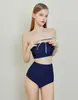 Novo Estilo Estilo Puro Desejo Novo Top Tubinho Feminino Sem Alças Saia com Fenda Estilo Laço Maiô Quente Fonte de Água Biquíni