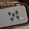 Joyería para Uñas Aleación de Zirconio Cuervo Corazón Cruz Montón de Diamantes Zirconio Oscuro Accesorios para Uñas Decoración