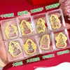 Oro Puro 999 Ocho Deidades Guardianas Pegatinas Doradas para Teléfono, Tarjetas Doradas del Zodiaco, Pegatinas de Lámina Dorada, Directo de Fábrica Personalizadas