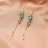 Nuevos Pendientes de Borlas Ahri Estilo 2025 para Mujer, Ganchos Largos Estilo Coreano, Modernos y a la Moda, Pendientes Adelgazantes