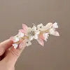 Estilo Coreano Estilo Antiguo Lirio del Valle Perla Pasador de Pelo Nuevo Estilo Chino Pinza de Resorte para Recogido Parcial en la Parte Posterior de la Cabeza Estilo Chino Dulce Tocados de la Dinastía Han