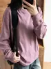 Camiseta Interior Base Blanca de Algodón Amigable con la Piel Holgada Adelgazante para Hombres y Mujeres Ropa Interior de Otoño Top Básico de Canalé de Manga Larga Ajustado