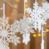 Flocos de Neve de Natal Flocos de Neve de Árvore de Natal Flocos de Neve Acrílicos Transparentes Flocos de Neve Dourados Pingentes de Decoração de Janela
