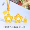 Collar con Colgante de Flor Dorada Hueca Pequeña de la Fortuna con Dinero y Flor de Buena Suerte Cadena para Suéter de la Tienda de Oro Pu Zuo