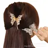 Accesorio para el Cabello Estilo Coreano Ins Pinza para Moño Completa de Diamante Mariposa Pinza para el Cabello Popular Transfronteriza Accesorio para el Cabello Mariposa Pinza para el Cabello