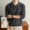 Suéter de lana y seda para hombre en un estilo clásico y discreto, nueva colección otoño/invierno 2026, business casual, con cuello de gaviota, adecuado como capa base