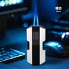 Nuevo Encendedor Estilo Mecha con Doble Llama Directa, Encendedor Multifuncional para Cigarros, Regalo Portátil