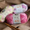 Hilo de fibra de bambú para tejer suéteres DIY hechos a mano, hilo de algodón para verano, materiales de punto de lino Tencel, kit de ganchillo, ovillo de hilo