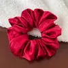 Goma para el pelo scrunchie de satén con estampado de leopardo, estilo francés, resistente, para coleta, estilo perezoso de lujo ligero, estilo coreano