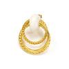 Brincos irregulares INS europeus e americanos da moda com fivela de anel duplo de gota de óleo, brincos simples de aço titânio 18k de alta qualidade para mulheres
