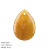 Colgante de Cristal Natural Forma de Gota de Agua 18*25mm Hecho a Mano DIY Collar Pulsera Pendientes con Agujero Collar de Ágata Forma de Gota de Agua