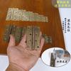Bisagra Oculta de Cobre Puro Antiguo Chino para Puerta de Gabinete, Bisagra Plegable de Latón para Puerta de Madera, Bisagra para Caja de Madera de Alcanfor, Bisagra con Carcasa de Cobre Completo