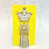 Accesorios de imán para refrigerador de la etnia Miao, piezas estilo chino de fénix y mariposa imitación plata, estilo étnico de plata Miao de nicho, pavo real, área escénica de Guizhou