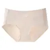 Roupa íntima feminina invisível, sem costura, 100% algodão, cintura média, antibacteriana 10A, com reforço estendido, algodão grau A, disponível em tamanhos grandes, atacado