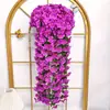 Colgante de Pared Morado Violeta Decoración de Enredadera Flor de Seda Arreglo de Boda Enredadera de Flores Colgante de Pared Flor Artificial de Plástico