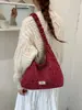 Bolso de hombro de punto texturizado con cordón nuevo, casual y versátil, adecuado para ir al trabajo, bolso tote de gran capacidad con estampado floral para mujer