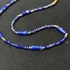 Collar con Colgante Hecho a Mano con Cuentas de Cristal Azul Natural Estilo Francés Ins Simple Transfronterizo Europeo y Americano 2025 para Mujer