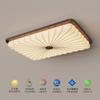 Lámpara de Techo Estilo Antiguo para Sala de Estar Lámpara Principal de Pasillo Nogal Color Retro Francés Estilo Nanyang Lámpara de Habitación con Tela Protección Ocular