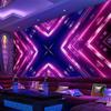 Papel de parede luminoso de decoração de compartimento de quarto KTV de imitação 3D Internet bar e-sports hall Tecnologia sentido decoração bar papel de parede
