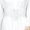 Moda ampla capa de renda cintura feminina all-match vestido top cinto decorativo cinto de seda elástico cinto cinto