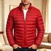 2026 Nueva Chaqueta Casual de Algodón de Color Sólido con Cuello Alto para Hombre Europeo y Americano, Talla Grande, Simple y a la Moda, Chaqueta Ligera de Algodón