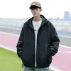 Ropa para Hombre Enbu Estilo Montaña Cortavientos con Capucha para Exteriores Hombre Otoño Holgada de Moda Marca Deportiva Casual Ropa de Abrigo para Pareja