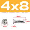 Acero Inoxidable 304 Kt Tornillo de Cola para Fresado M3M4M5 Cabeza Avellanada Cruz Cola Plana Cola de Corte Tornillo Autorroscante Antiaflojamiento