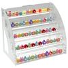 Armazenamento de grãos fofos Caixa Transparente Empilhado Feliz Ganancioso Caixa de Exibição de Bebê Bubble Mart Pequenos Enfeites Rack de Armazenamento Rack Multicamadas