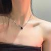 Collar Trendy Brillante de Circonita Dulce Chica Picante Joven Ídolo Amor Accesorios de Mujer Todo-partido Joyería No se Desvanece Mayoreo