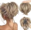 Peluca transfronteriza europea y americana con clip para cola de caballo, cabello rizado, cola de caballo corta, anilla ajustable para el cabello, peluca esponjosa, cola de caballo