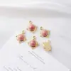 Turquesa Verde Forma de Corazón Serie Marrón Otoño e Invierno Accesorios de Joyería Redondos Ovalados Colgante de Collar Pendientes DIY