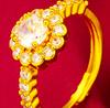 Anillo de Diamante Nuevo para Mujer de Oro Arena Vietnamita Anillo de Diamante Blanco Sintético Venta al por Mayor Oro Arena Joyería Amazon