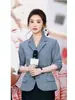 Em Estoque 2026 Novo Blazer Cinza Estilo Tan Songyun com Ajuste na Cintura, Slim-Fit, com uma Vibração Elegante de Socialite de Alto Padrão